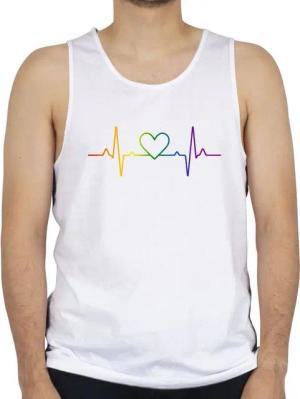 Shirtracer Tanktop Herzschlag Regenbogen Pride LGBT Kleidung