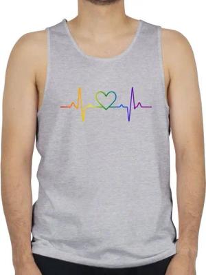 Shirtracer Tanktop Herzschlag Regenbogen Pride LGBT Kleidung