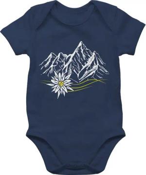 Shirtracer Shirtbody Edelweiß Berge Wandern Wanderlust Berg ruft Alpen Mode für Oktoberfest Baby Outfit