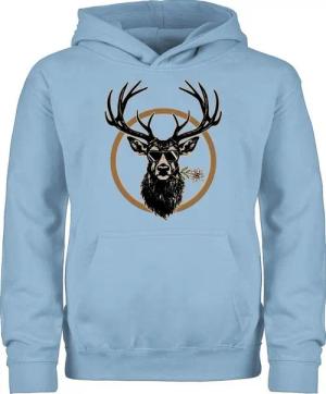 Shirtracer Hoodie Cooler Hirsch Hirschgeweih Jäger Mode für Oktoberfest Kinder Outfit