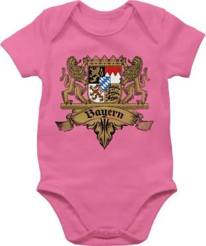Shirtracer Shirtbody Bayern Wappen Bayernland Freistaat Bayern Mode für Oktoberfest Baby Outfit