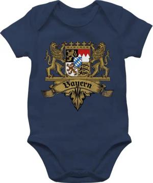 Shirtracer Shirtbody Bayern Wappen Bayernland Freistaat Bayern Mode für Oktoberfest Baby Outfit