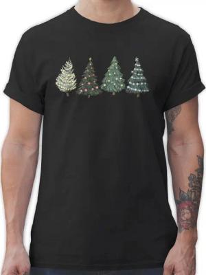 Shirtracer T-Shirt Weihnachtsbäume Weihachten Kleidung