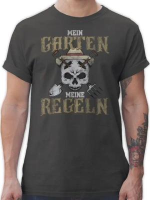 Shirtracer T-Shirt Mein Garten Meine Regeln - Vintage Totenkopf Hobby Outfit