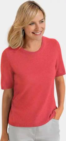 GOLDNER Kurzarmpullover Halbarmpullover mit Rundhals aus Kaschmir