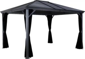 Sojag Pavillon Ventura anthrazit Stahl B/H/L: ca. 296x261x423 cm