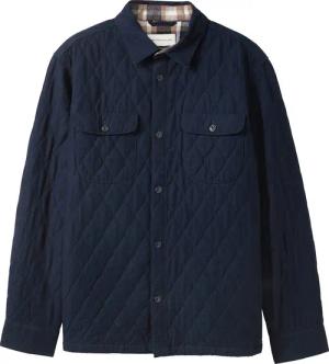 TOM TAILOR Herren Gestepptes Overshirt, blau, Uni, Gr. XL