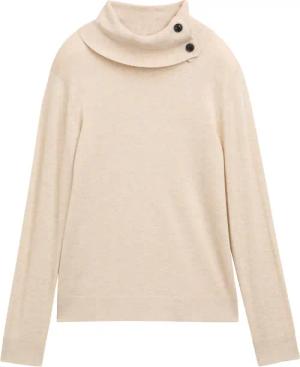 TOM TAILOR Damen Strickpullover mit Rollkragen, braun, Uni, Gr. XXL