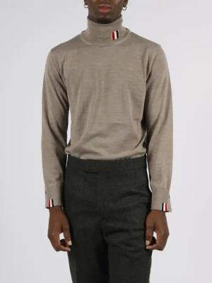 Thom Browne - Rwb Stripe Intarsia Turtleneck Pullover - Größe 3 - braun