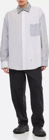 Thom Browne - Oversized Cotton Shirt - Größe 3 - grau