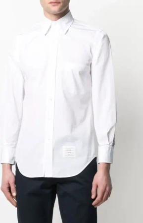 Thom Browne - White Cotton Button-Down Detail Shirt - Größe 2 - weiß