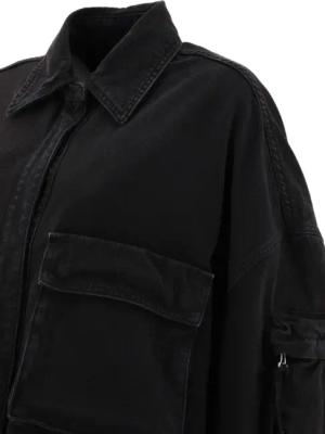 The Attico - Fern Denim Jacket - Größe 38 - schwarz