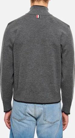 Thom Browne - Half Zip Pullover - Größe 3 - grau