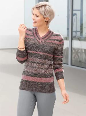 V-Ausschnitt-Pullover