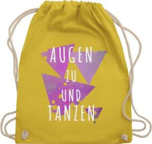 Shirtracer Turnbeutel Augen zu und Tanzen lila, Stoffbeutel Festival Outfit