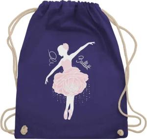 Shirtracer Turnbeutel Ballerina - weiß/rosa, Kinder Sport Kleidung