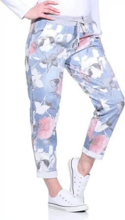 Aurela Damenmode Jogginghose Freizeithose sommerliche Haushose leichte Jogginghose elastischer Bund, Kordelzug, Schnürung