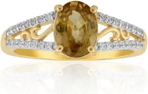 Cavill Goldring Australian Yellow Kings Plains Zirkon 9K Gold Ring, 1,53ct (1-tlg)