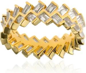 Cavill Silberring Schicker Zirkon Ring aus vergoldetem Silber, modernes Design (1-tlg)