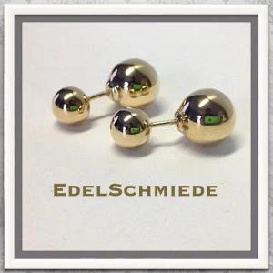 Edelschmiede925 Schmuckset Edelschmiede925 moderne Ohrstecker in 333/- Gelbgold - Kugeln