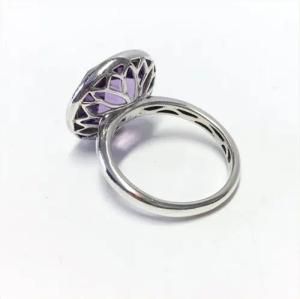 Edelschmiede925 Silberring edler Silberring rhod mit Amethyst facettiert Ringgröße 56