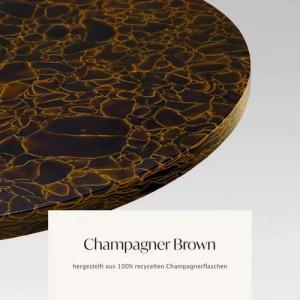 MAGNA Atelier Couchtisch VENEDIG aus RECYCELTEN GLASFLASCHEN, Wohnzimmertisch, patentiert, Unikat, nachhaltig, 71x43cm