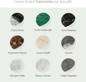 MAGNA Atelier Esstisch Valencia Marmor Esstisch, Beine aus massivem Eichenholz