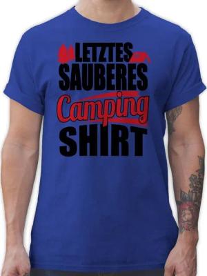 Shirtracer T-Shirt Letztes sauberes Camping Shirt schwarz Hobby Outfit
