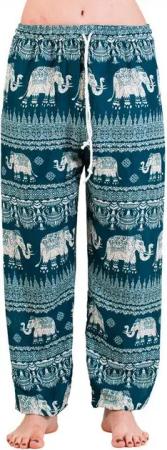 PANASIAM Relaxhose Muckhose aus feiner natürlicher Viskose bequeme Haremshose für Damen leichte Sommerhose mit Seitentaschen Aladinhose