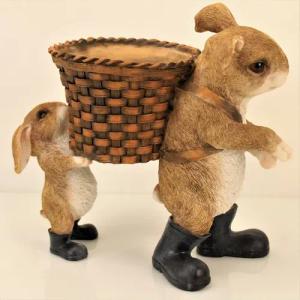 Online-Fuchs Gartenfigur Niedliche Deko Hasen, Kaninchen - Gartenfiguren Tiere Hase groß, Für außen geeignet