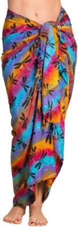PANASIAM Pareo Sarong Wachsbatik auch in großen Größen als Strandtuch oder, Strandkleid tragbar Bikini Cover-up Tuch für den Strand Wrap Überwurf