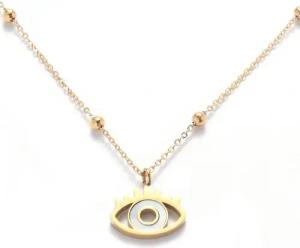 Kim Johanson Kette mit Anhänger Auge, mit Perlmutt