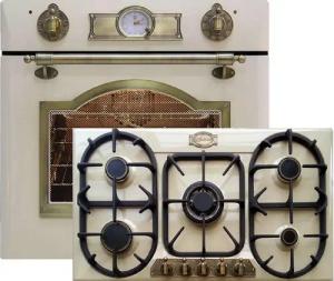 Kaiser Küchengeräte Backofen-Set EG 6345 ElfEm+KG 9325 ElfEm, Einbau Gasbackofen 67L Gas+Gas-Kochfeld 90cm