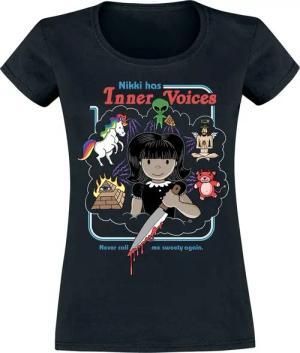 Goodie Two Sleeves T-Shirt - Nikki Has Inner Voices - S bis XXL - für Damen - Größe XL - schwarz