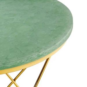 MAGNA Atelier Beistelltisch PARIS aus recycelten Glassflaschen, Coffee Table, nachhaltig, Made in Germany, 52x66cm