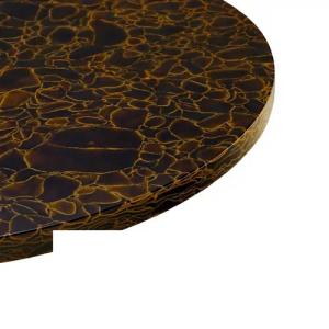 MAGNA Atelier Couchtisch ROM aus GESCHMOLZENEN GLASFLASCHEN, Sofatisch, Wohnzimmertisch, nachhaltig, 78x40cm - 98x40cm