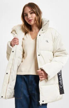 Calvin Klein Jeans Belted Long Puffer Jacket
