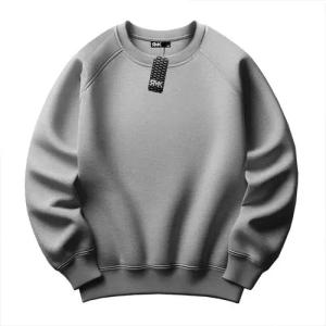 RMK Rundhalspullover Damen Pulli Pullover Hoodie Oversize Loose Fit Basic Einfarbig in Unifarbe