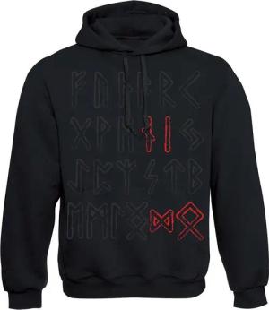Baddery Kapuzenpullover Wikinger Hoodie: "Odin Runen" - Wikinger Vikings Pulli, hochwertiger Siebdruck, auch Übergrößen