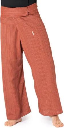 PANASIAM Wellnesshose Thai Fischerhose Lini bequeme Unisex Wickelhose aus Baumwolle als Yogahose Freizeithose Relaxhose loose fit
