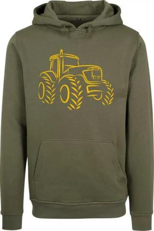 Baddery Kapuzenpullover Hoodie: "Traktor" - Geschenk für Traktorfahrer - Trecker Pulli, hochwertiger Siebdruck