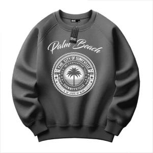 RMK Rundhalspullover Damen Pulli Pullover Hoodie Oversize Loose Fit Basic Rundhals-Ausschnitt