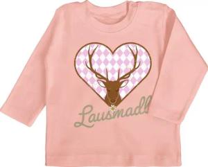 Shirtracer T-Shirt Lausmadl Hirsch Mode für Oktoberfest Baby Outfit