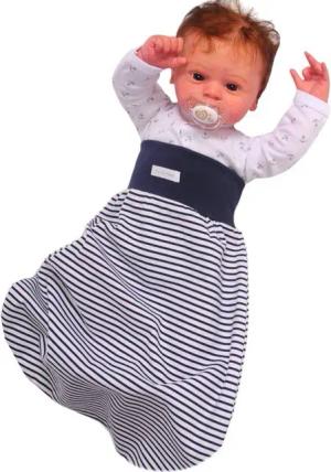 La Bortini Pucksack Fußsack Sommer Frühjahr Stramplersack für Babys Kleinkinder gestreift