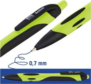 Otto Office Kugelschreiber Active, mit Druckmechanik und Taschenclip