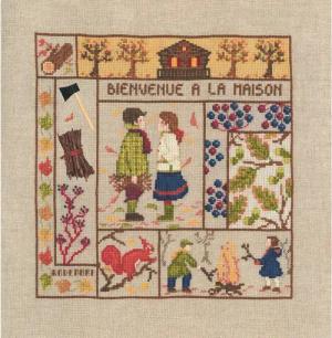 Le Bonheur des Dames Kreativset Le Bonheur des Dames Kreuzstich Set "Willkommen November", Zählmuster, (embroidery kit by Marussia)
