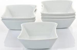 Retsch Arzberg Schale SANDY, Porzellan, (Set, 6-tlg), 15x13cm, vielseitig verwendbar, ungewöhnliche Form, klassisches Weiß