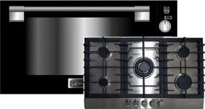 Kaiser Küchengeräte Backofen-Set EG 9371+KG 9356, Einbau Gas Backofen 90 cm 98 L +Gas-Kochfeld,Einbau Gasherd, 90cm