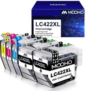 MOOHO 5x ersetzt für Brother LC 422 XL LC 422XL Druckerpatrone Tintenpatrone (Brother MFC-J 5340 DW MFC-J 5340 DWE Ecopro MFC-J 6940 DW MFC-J 5345 DW, MFC-J 5740 DW MFC-J 6540 DW MFC-J 6540 DWE MEC-J 6590 DW)