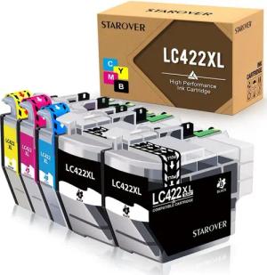 STAROVER 5x Druckerpatrone ersetzt für Brother LC 422 XL LC 422XL Tintenpatrone (Brother MFC-J 5340 DW MFC-J 5340 DWE Ecopro MEC-J 6590 DW MFC-J 6940 DW, MFC-J 5345 DW MFC-J 5740 DW MFC-J 6540 DW MFC-J 6540 DWE)